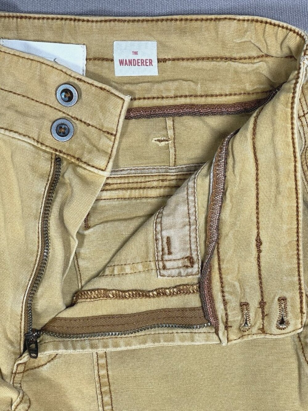 Anthropologie The Wanderer Utility Stretch Tan Yellow Pants - Women Size 27 X 27 - Picture 4 of 16